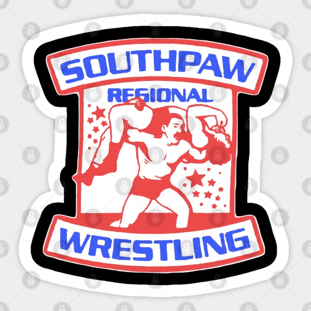 Southpaw Wrestling USA Sticker by GuitarManArts